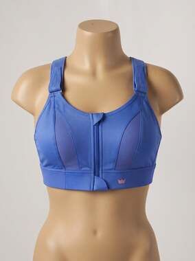 Shefit Blue Ultimate High Impact Sports Bra Size 1 Luxe Adjustable Flaws